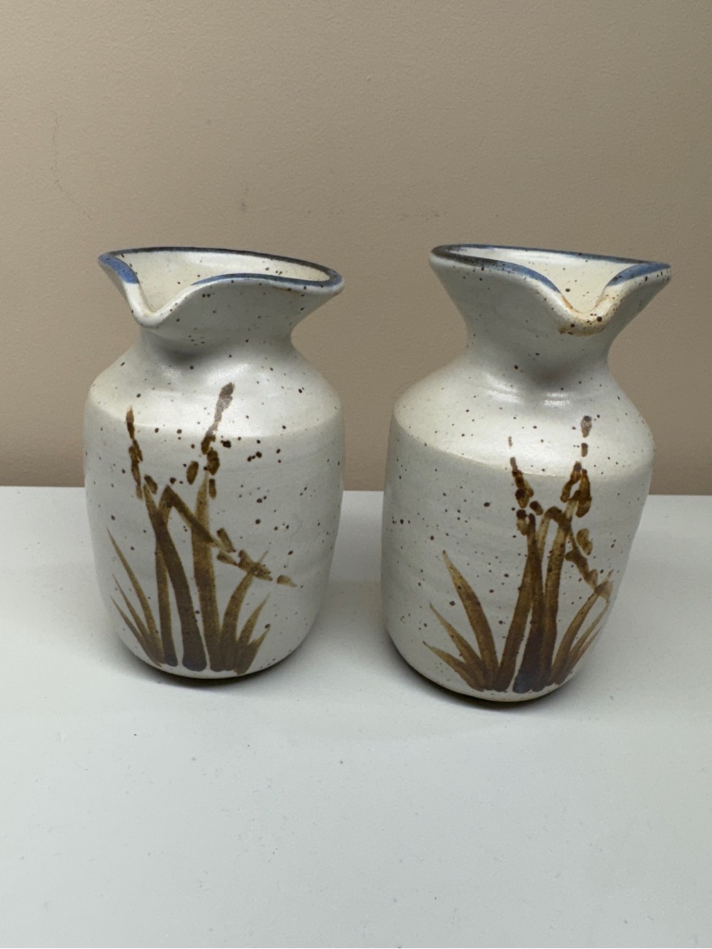 Small Pottery Vases - Set of 2